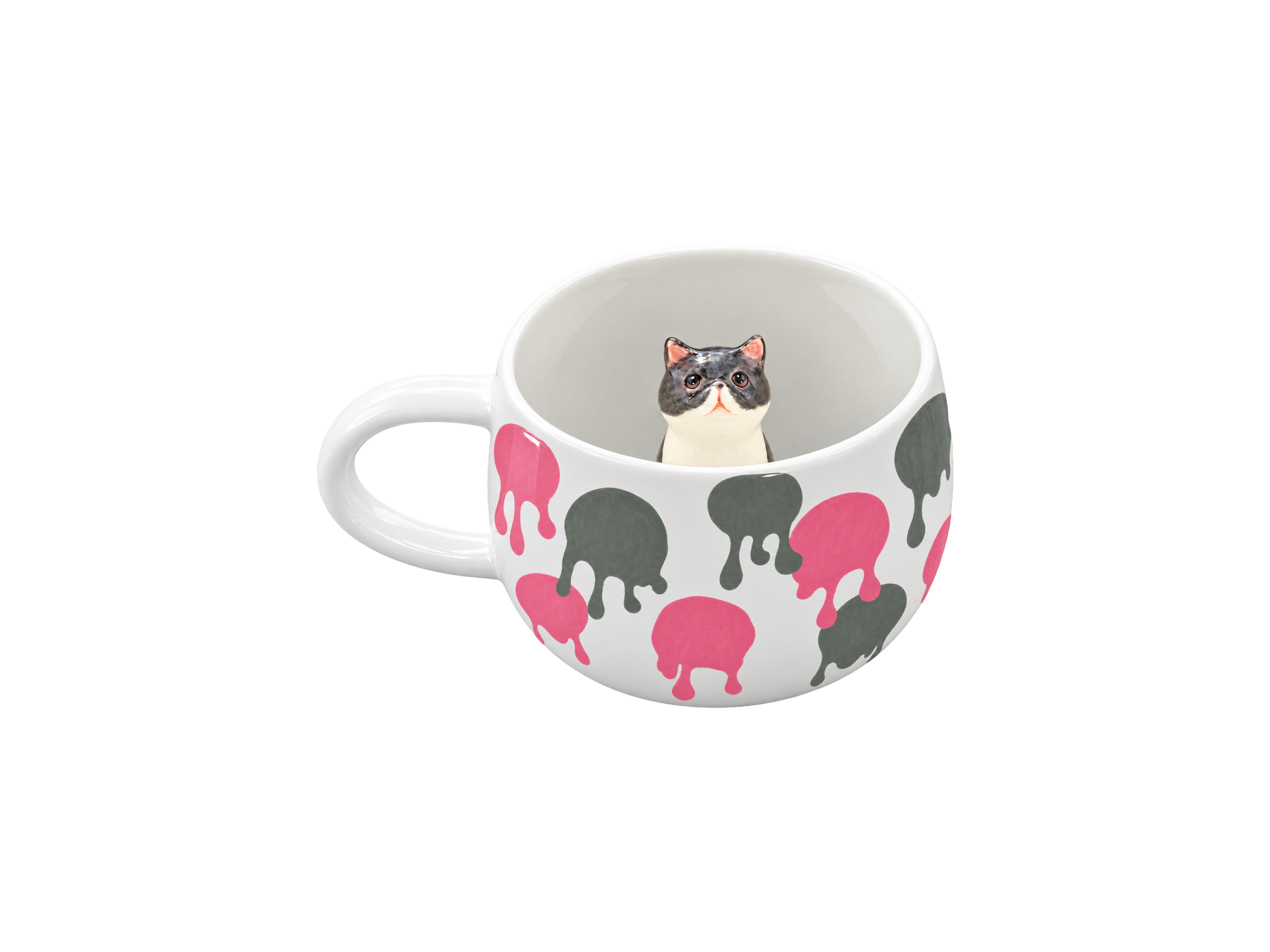 Tasse personnalisée Pois Fondants avec figurine d’animal modelée à l’intérieur